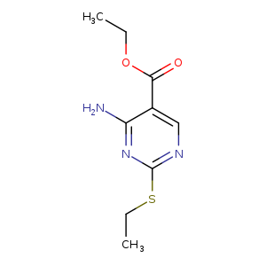 CCOC(=O)c1cnc(nc1N)SCC