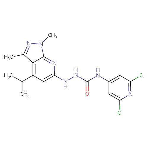 O=C(Nc1cc(Cl)nc(c1)Cl)NNc1cc(C(C)C)c2c(n1)n(C)nc2C