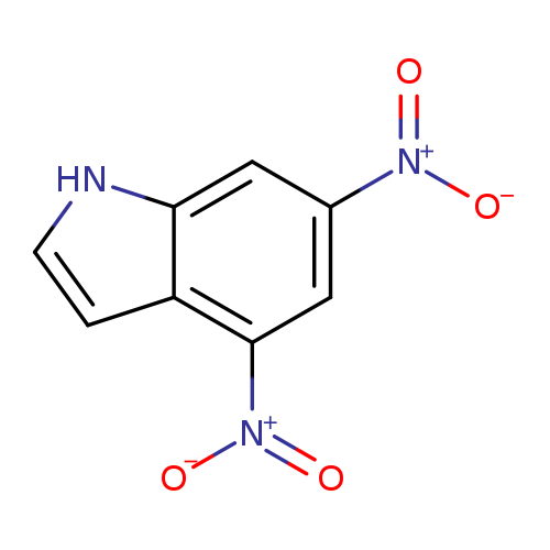 [O-][N+](=O)c1cc2[nH]ccc2c(c1)[N+](=O)[O-]