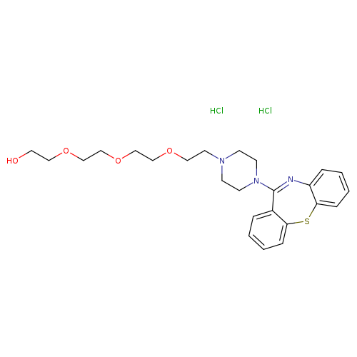 OCCOCCOCCOCCN1CCN(CC1)C1=Nc2ccccc2Sc2c1cccc2.Cl.Cl