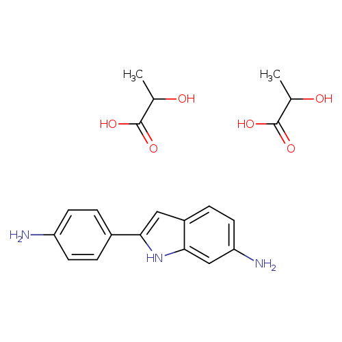 OC(=O)C(O)C.OC(=O)C(O)C.Nc1ccc(cc1)c1[nH]c2c(c1)ccc(c2)N