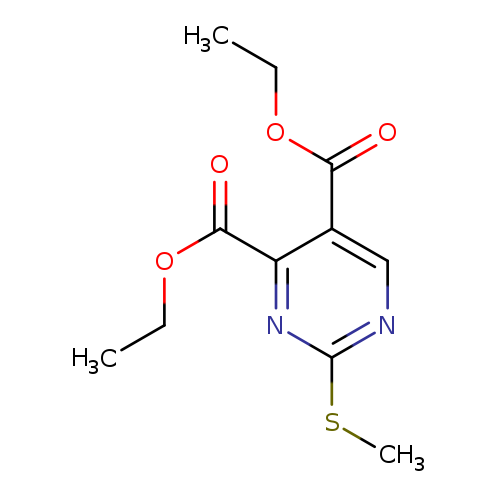 CCOC(=O)c1nc(SC)ncc1C(=O)OCC