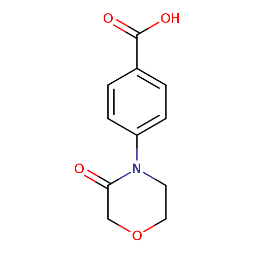 O=C1COCCN1c1ccc(cc1)C(=O)O