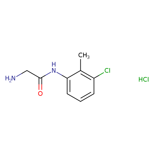Cc1c(NC(=O)CN)cccc1Cl.Cl