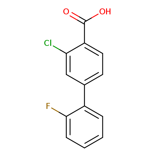 Fc1ccccc1c1ccc(c(c1)Cl)C(=O)O