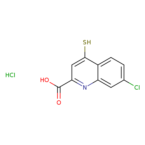Clc1ccc2c(c1)nc(cc2S)C(=O)O.Cl