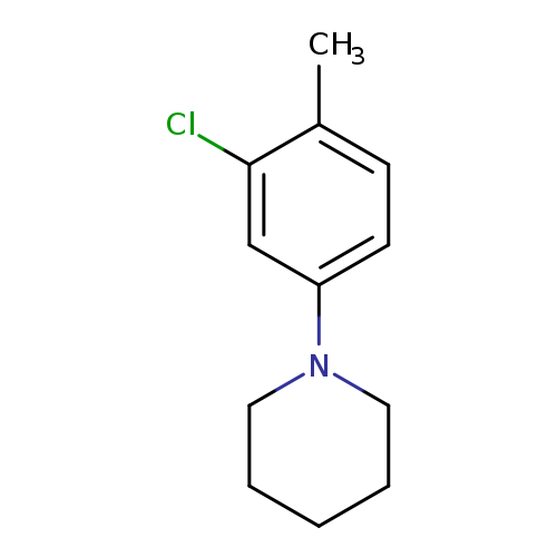 Cc1ccc(cc1Cl)N1CCCCC1
