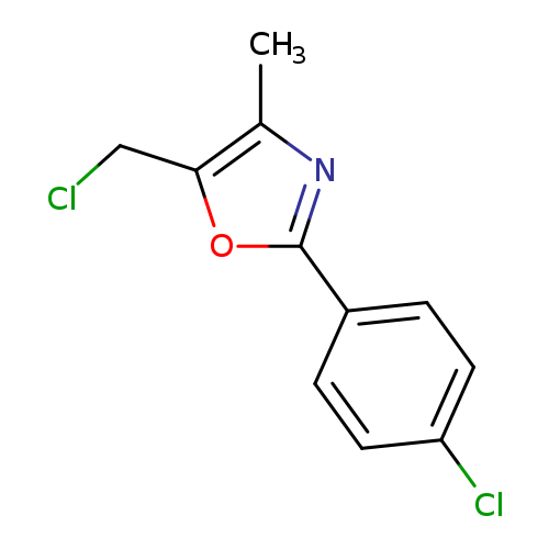 ClCc1oc(nc1C)c1ccc(cc1)Cl