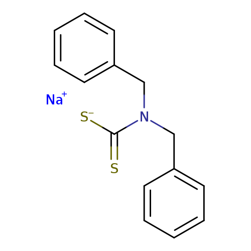 [S-]C(=S)N(Cc1ccccc1)Cc1ccccc1.[Na+]