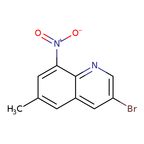 Cc1cc2cc(Br)cnc2c(c1)[N+](=O)[O-]