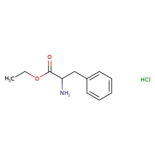 CCOC(=O)C(Cc1ccccc1)N.Cl
