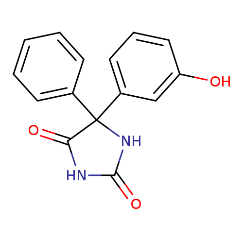 Oc1cccc(c1)C1(NC(=O)NC1=O)c1ccccc1