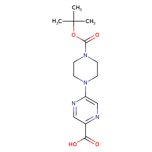 O=C(N1CCN(CC1)c1ncc(nc1)C(=O)O)OC(C)(C)C