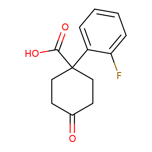 O=C1CCC(CC1)(C(=O)O)c1ccccc1F