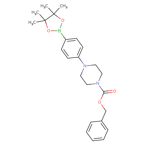 O=C(N1CCN(CC1)c1ccc(cc1)B1OC(C(O1)(C)C)(C)C)OCc1ccccc1