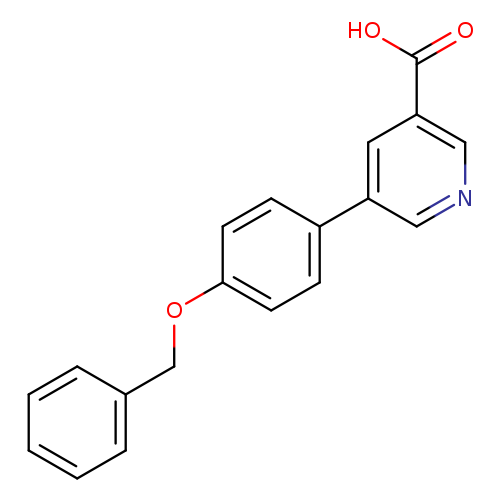 OC(=O)c1cncc(c1)c1ccc(cc1)OCc1ccccc1
