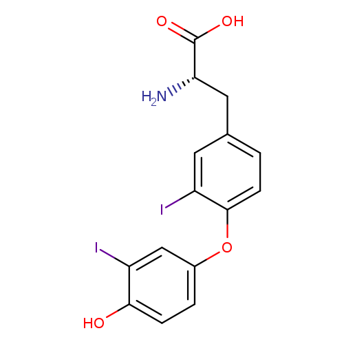 OC(=O)[C@H](Cc1ccc(c(c1)I)Oc1ccc(c(c1)I)O)N