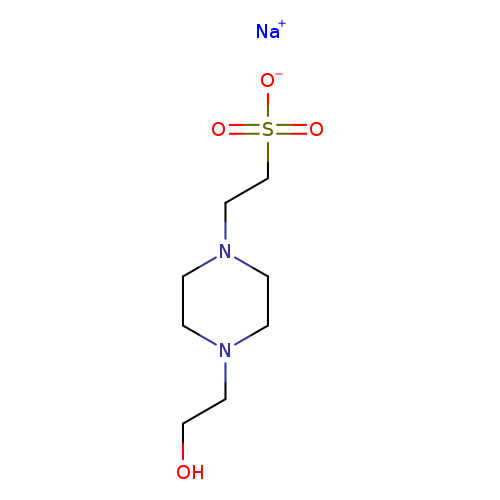 OCCN1CCN(CC1)CCS(=O)(=O)[O-].[Na+]