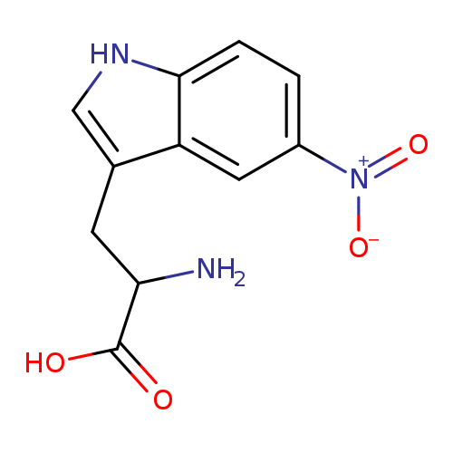 OC(=O)C(Cc1c[nH]c2c1cc(cc2)[N+](=O)[O-])N