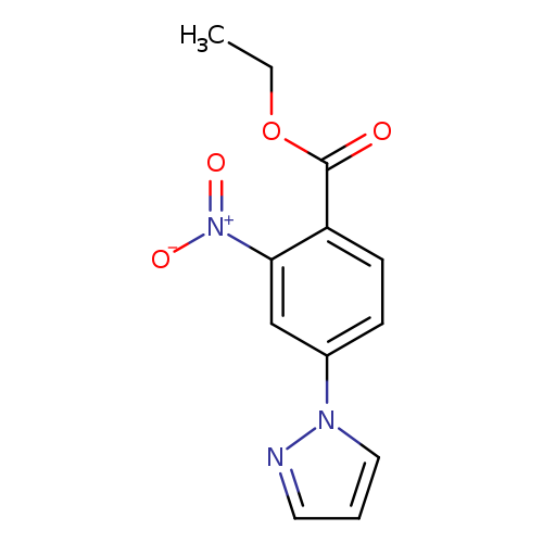 CCOC(=O)c1ccc(cc1[N+](=O)[O-])n1cccn1