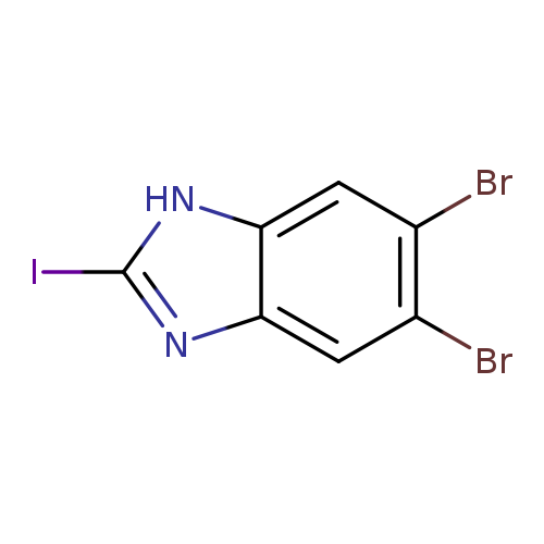 Ic1[nH]c2c(n1)cc(c(c2)Br)Br