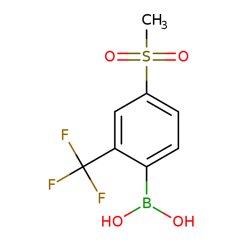 OB(c1ccc(cc1C(F)(F)F)S(=O)(=O)C)O