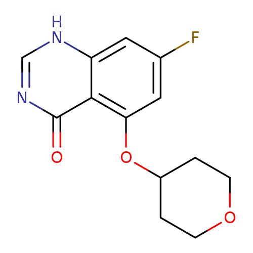 Fc1cc(OC2CCOCC2)c2c(c1)[nH]cnc2=O