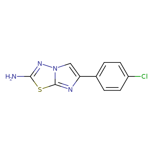 Clc1ccc(cc1)c1cn2c(n1)sc(n2)N