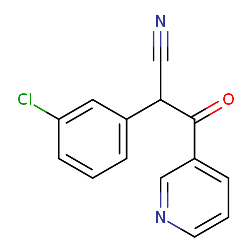 N#CC(C(=O)c1cccnc1)c1cccc(c1)Cl