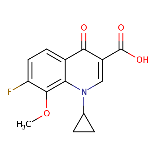 COc1c(F)ccc2c1n(cc(c2=O)C(=O)O)C1CC1