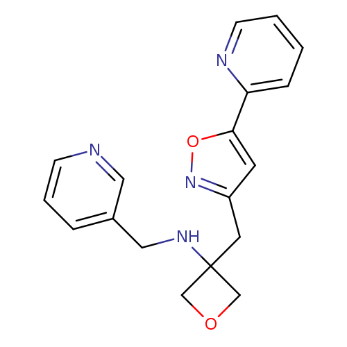 c1ccc(nc1)c1onc(c1)CC1(COC1)NCc1cccnc1