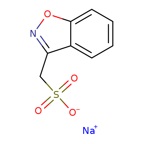 [O-]S(=O)(=O)Cc1noc2c1cccc2.[Na+]