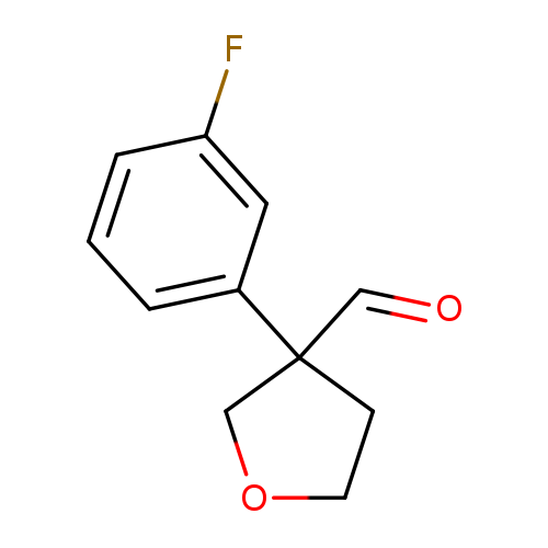 O=CC1(COCC1)c1cccc(c1)F
