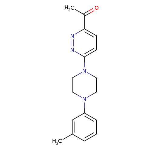 Cc1cccc(c1)N1CCN(CC1)c1ccc(nn1)C(=O)C