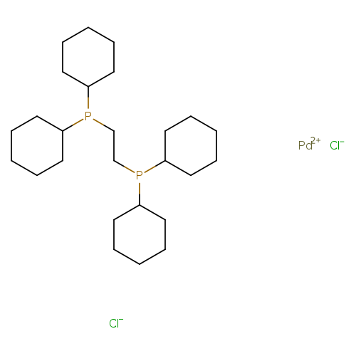 C1CCC(CC1)P(C1CCCCC1)CCP(C1CCCCC1)C1CCCCC1.[Cl-].[Cl-].[Pd+2]