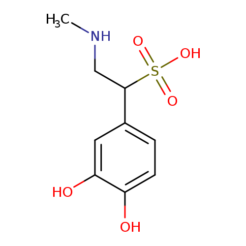 CNCC(S(=O)(=O)O)c1ccc(c(c1)O)O
