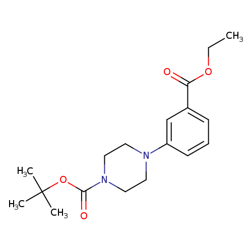 CCOC(=O)c1cccc(c1)N1CCN(CC1)C(=O)OC(C)(C)C