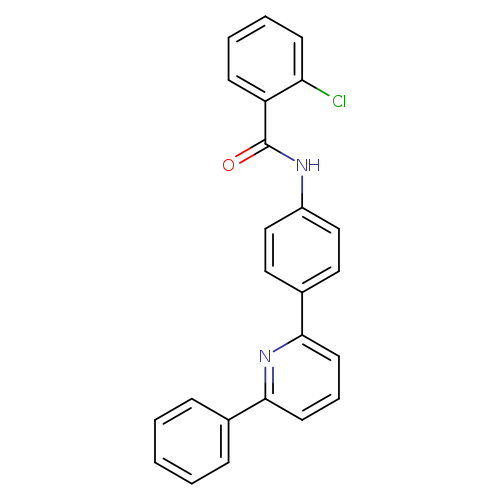 O=C(c1ccccc1Cl)Nc1ccc(cc1)c1cccc(n1)c1ccccc1
