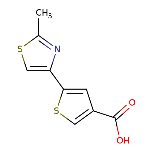 Cc1scc(n1)c1scc(c1)C(=O)O