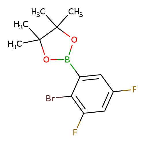 Fc1cc(F)c(c(c1)B1OC(C(O1)(C)C)(C)C)Br