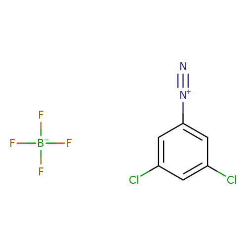 F[B-](F)(F)F.Clc1cc([N+]#N)cc(c1)Cl