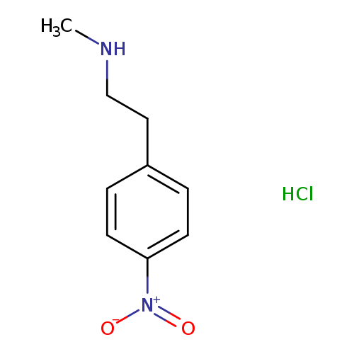 CNCCc1ccc(cc1)[N+](=O)[O-].Cl