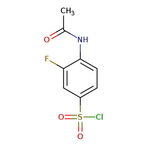 CC(=O)Nc1ccc(cc1F)S(=O)(=O)Cl