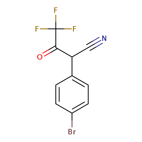 N#CC(C(=O)C(F)(F)F)c1ccc(cc1)Br