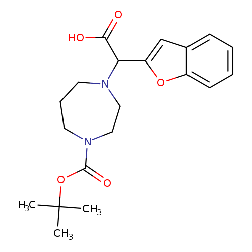O=C(N1CCCN(CC1)C(c1cc2c(o1)cccc2)C(=O)O)OC(C)(C)C