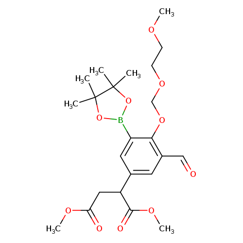 COCCOCOc1c(C=O)cc(cc1B1OC(C(O1)(C)C)(C)C)C(C(=O)OC)CC(=O)OC