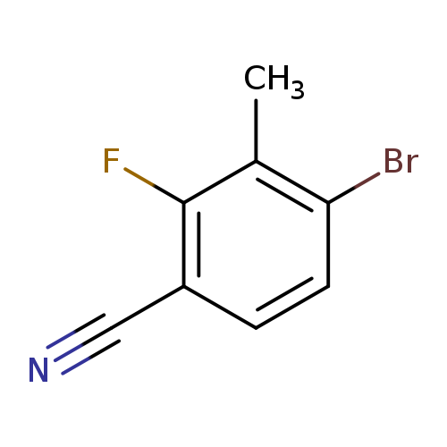 N#Cc1ccc(c(c1F)C)Br