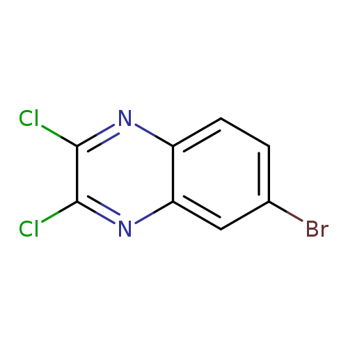 Brc1ccc2c(c1)nc(c(n2)Cl)Cl