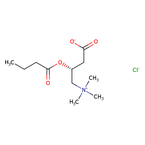 CCCC(=O)O[C@@H](C[N+](C)(C)C)CC(=O)[O-].[Cl-]