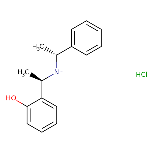 C[C@H](c1ccccc1)N[C@@H](c1ccccc1O)C.Cl